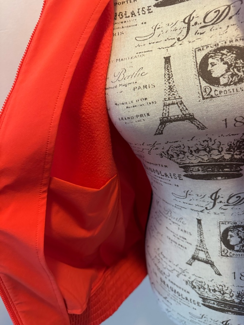 ATHLETA Zion Microfleece Full Zip Athletic Baseball Jacket Red/Orange - Picture 5 of 12